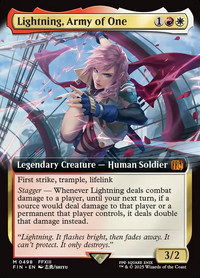 Lightning, Army of One (#498) (Extended Art) - (Foil): Final Fantasy