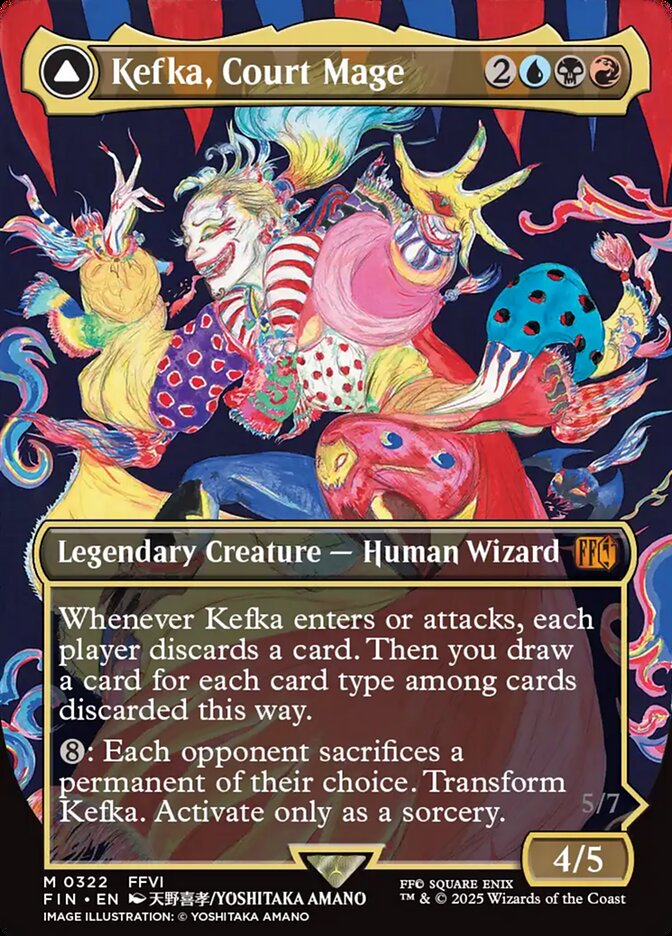 Kefka, Court Mage // Kefka, Ruler of Ruin (#322) (Borderless) - (Foil): Final Fantasy