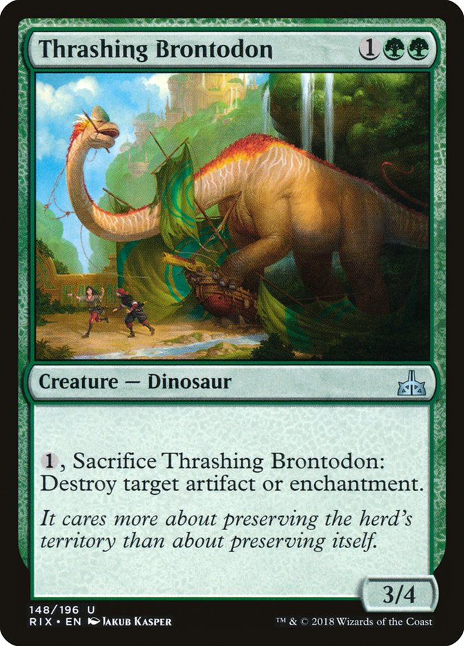 Thrashing Brontodon: Rivals of Ixalan