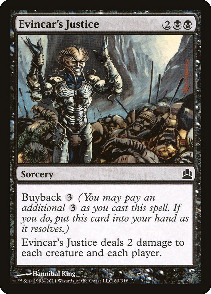 Evincar's Justice: Commander 2011