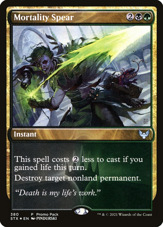 Mortality Spear (Promo Pack) (Strixhaven: School of Mages): Strixhaven: School of Mages