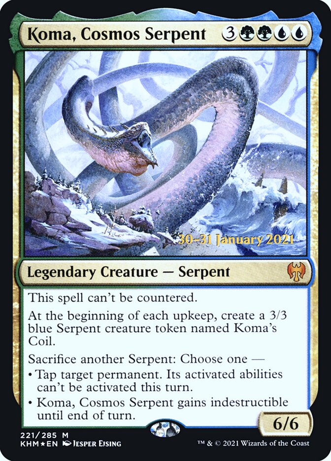 Koma, Cosmos Serpent (Prerelease) (Kaldheim) - (Foil): Kaldheim Promos