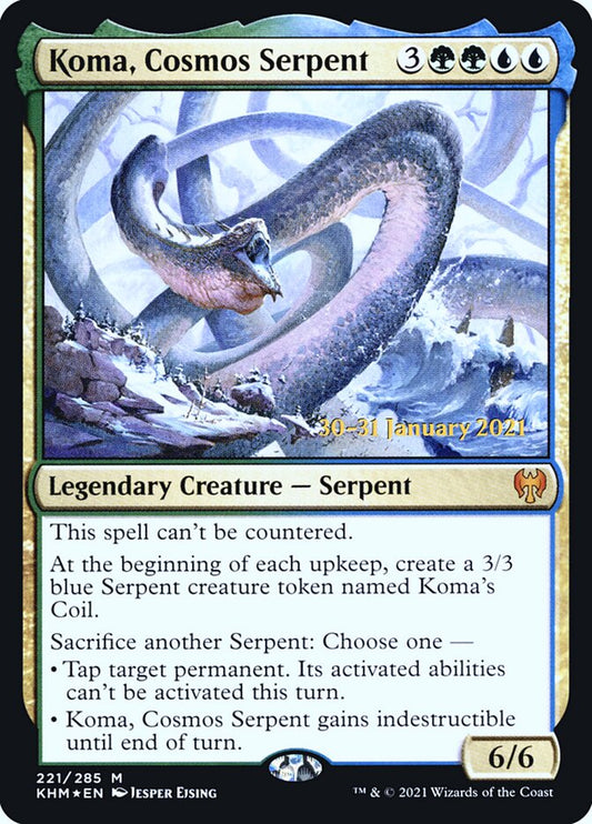 Koma, Cosmos Serpent (Prerelease) (Kaldheim) - (Foil): Kaldheim Promos