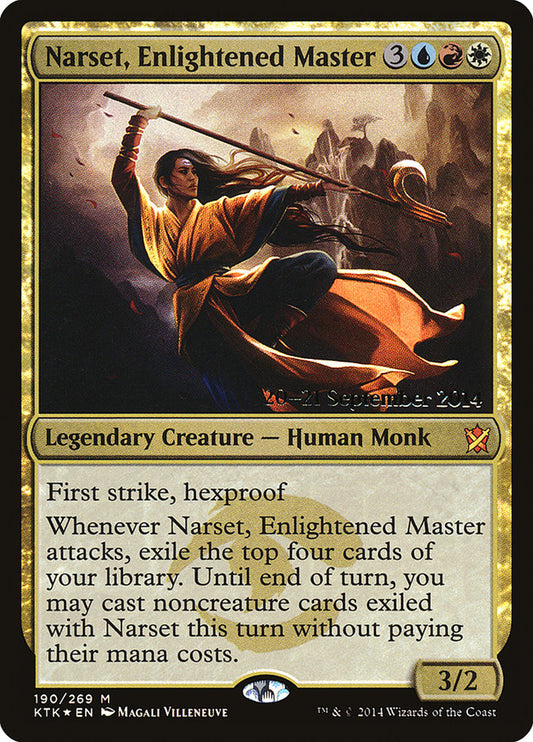 Narset, Enlightened Master (Prerelease) (Khans of Tarkir) - (Foil): Khans of Tarkir Promos