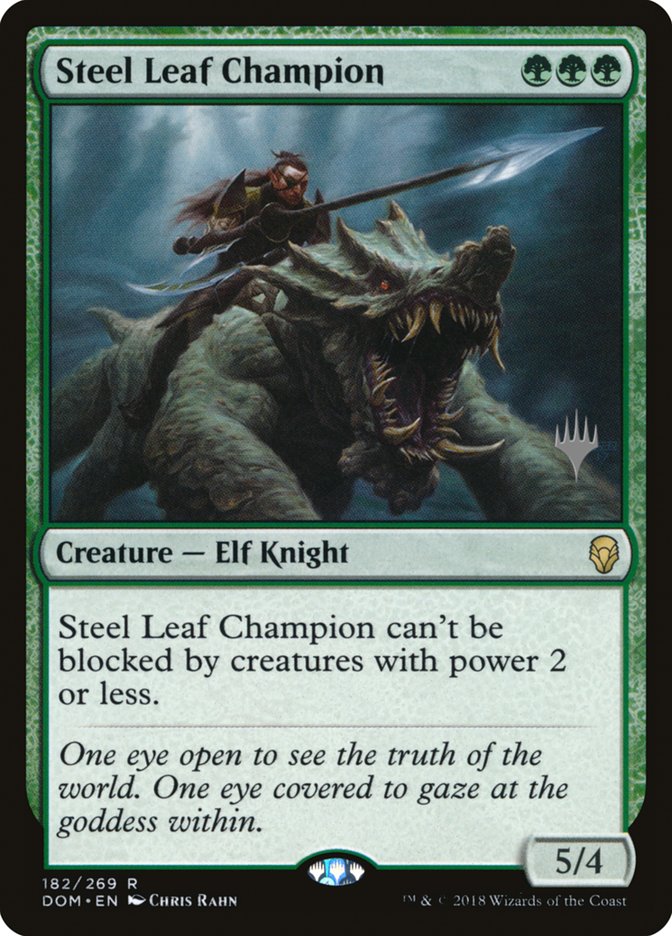 Steel Leaf Champion (Promo Pack) (Dominaria) - (Foil): Dominaria Promos