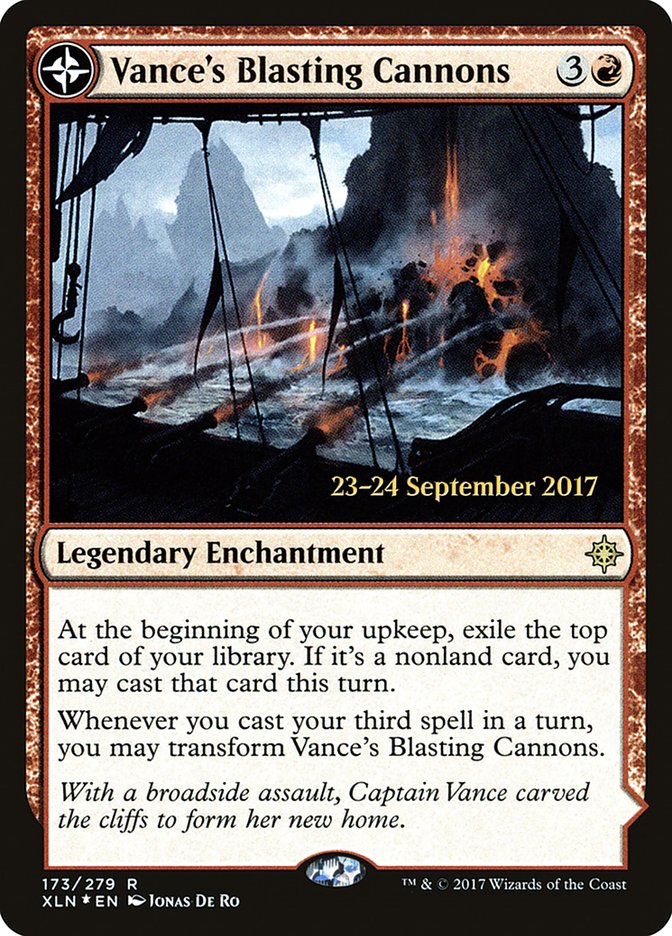 Vance's Blasting Cannons // Spitfire Bastion (Prerelease) (Ixalan) - (Foil): Ixalan Promos