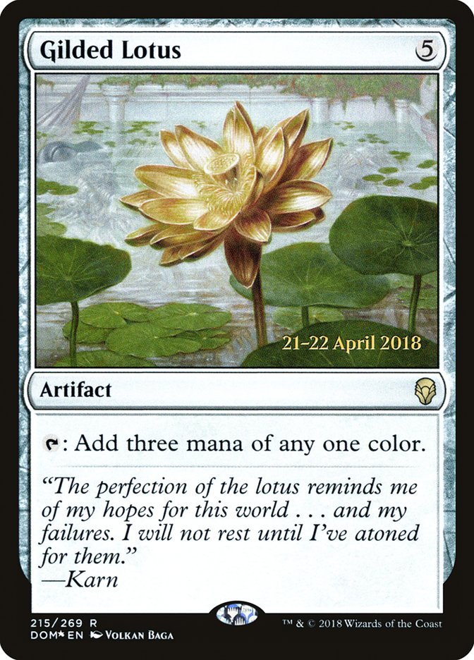 Gilded Lotus (Prerelease) (Dominaria) - (Foil): Dominaria Promos