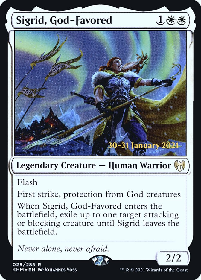 Sigrid, God-Favored - (Foil): Kaldheim Promos