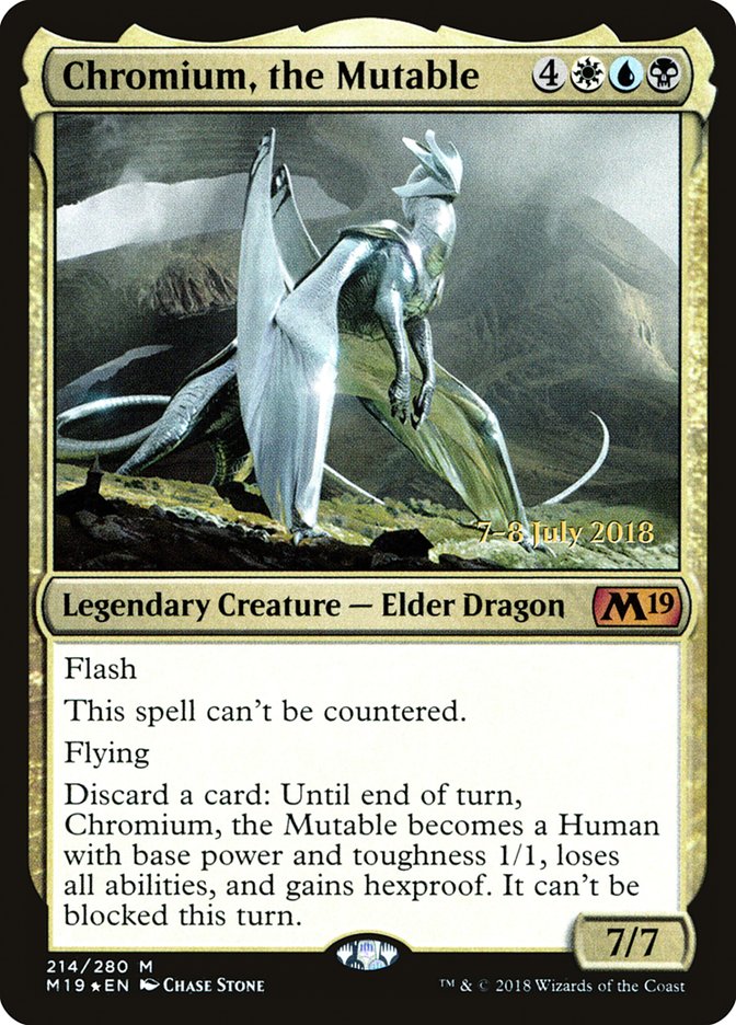 Chromium, the Mutable (Prerelease) (Core Set 2019) - (Foil): Core Set 2019 Promos