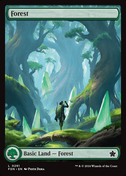 Forest (#291) (Full Art) - (Foil): Foundations