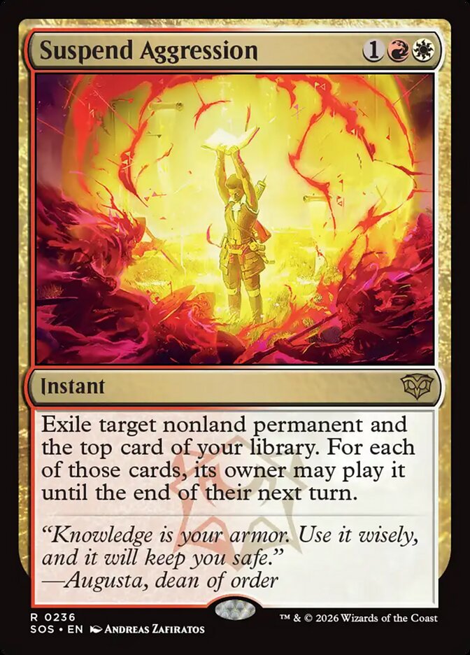 Suspend Aggression - (Foil): Secrets of Strixhaven