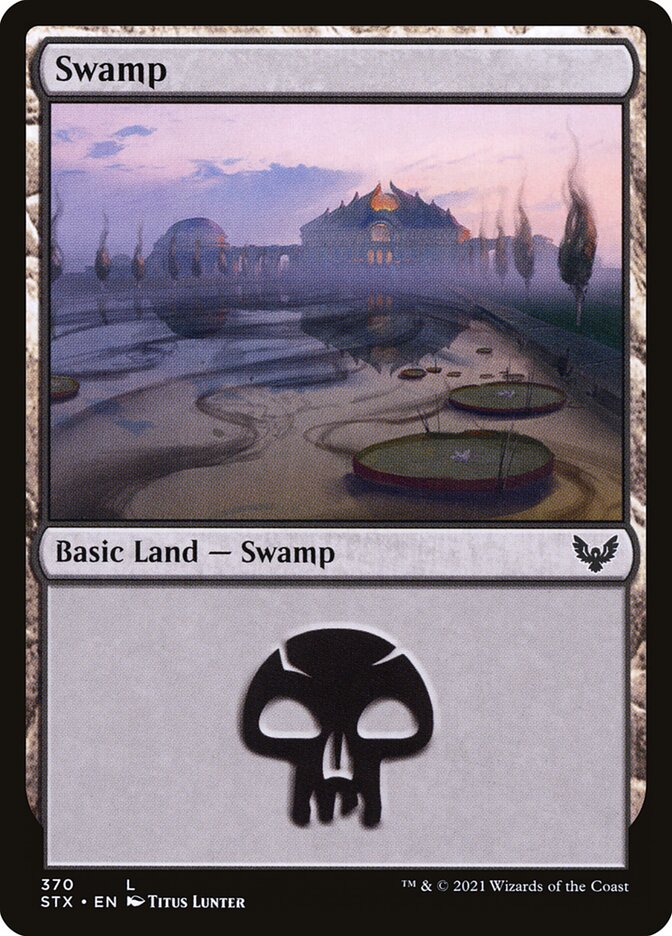 Swamp (#370) - (Foil): Strixhaven: School of Mages