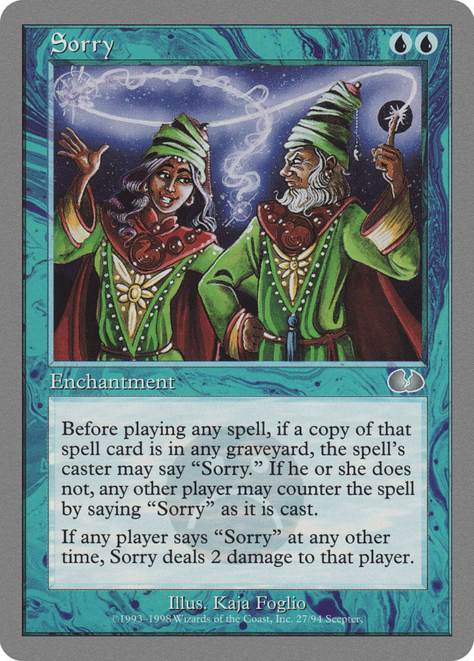 Sorry: Unglued