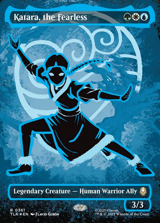 Katara, the Fearless (Neon Ink) (Borderless) (Neon Ink) - (Foil): Avatar: The Last Airbender