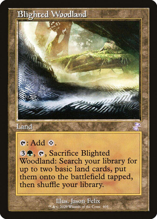 Blighted Woodland (Retro Frame) - (Foil): Time Spiral Remastered