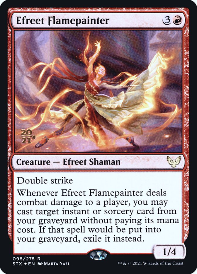 Efreet Flamepainter - (Foil): Strixhaven: School of Mages Promos