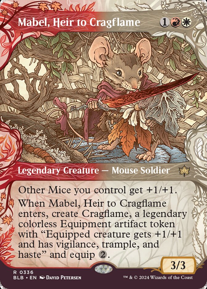 Mabel, Heir to Cragflame (Showcase) - (Foil): Bloomburrow