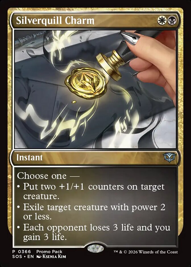 Silverquill Charm - (Foil): Secrets of Strixhaven
