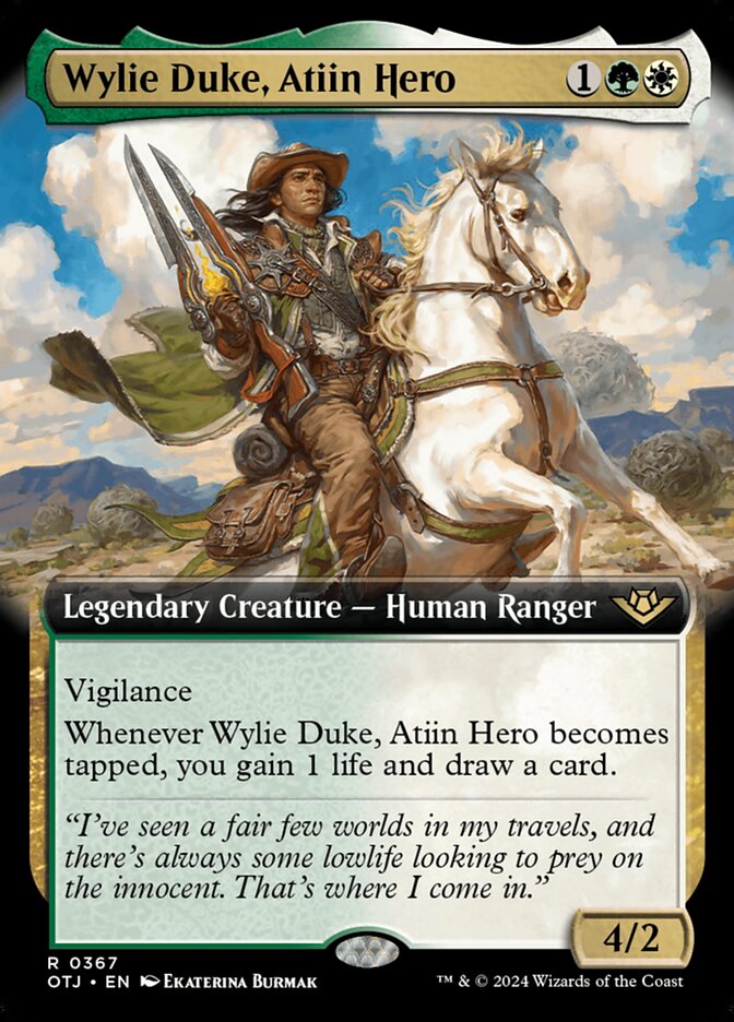 Wylie Duke, Atiin Hero (Extended Art) - (Foil): Outlaws of Thunder Junction