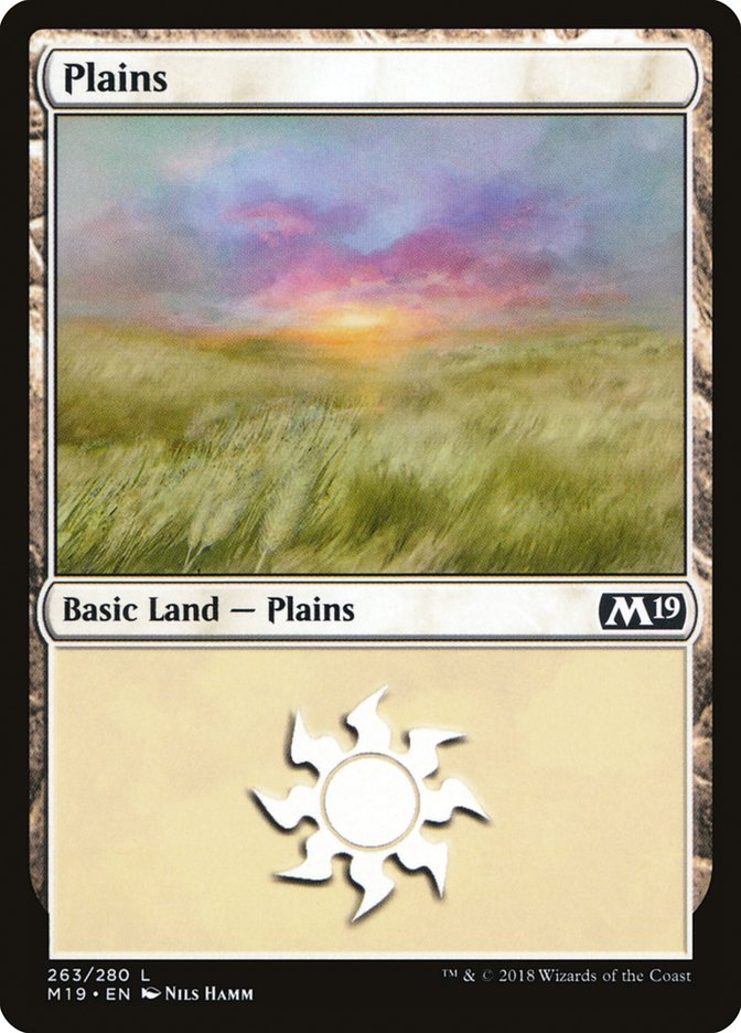 Plains (#263) - (Foil): Core Set 2019