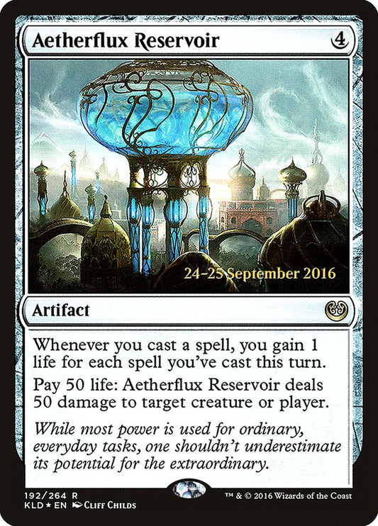 Aetherflux Reservoir (Prerelease) (Kaladesh) - (Foil): Kaladesh Promos