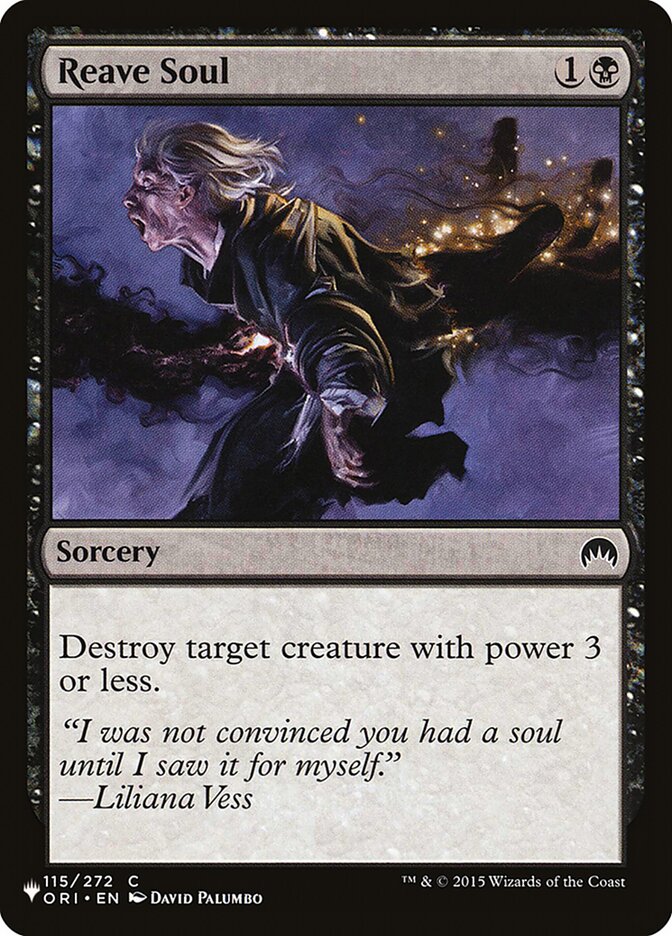 Reave Soul: The List