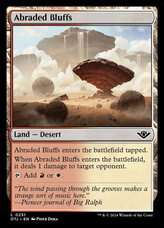 Abraded Bluffs - (Foil): Outlaws of Thunder Junction