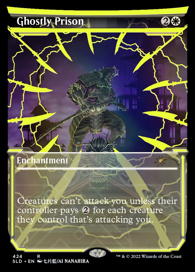 Ghostly Prison (Secret Lair) (#424) (Neon Ink Yellow) - (Foil)