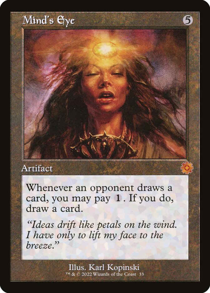 Mind's Eye (#033) (Retro Frame) - (Foil): The Brothers' War Retro Artifacts