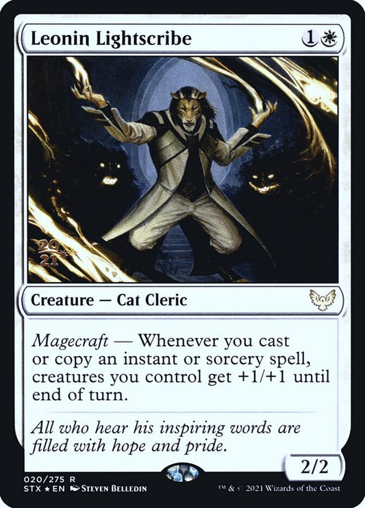 Leonin Lightscribe - (Foil): Strixhaven: School of Mages Promos