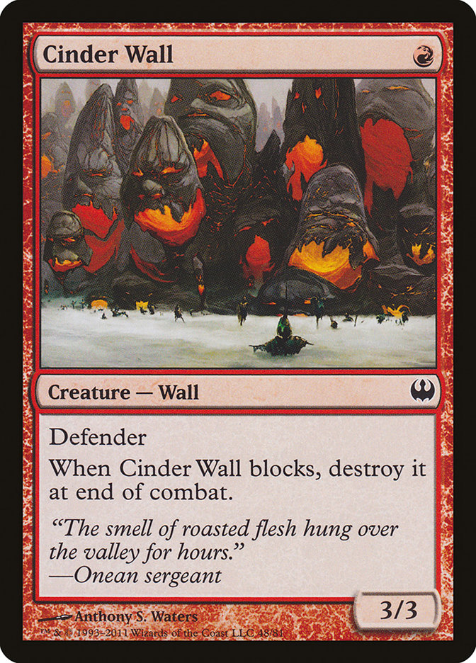 Cinder Wall: Duel Decks: Knights vs. Dragons