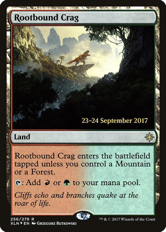 Rootbound Crag (Prerelease) (Ixalan) - (Foil): Ixalan Promos