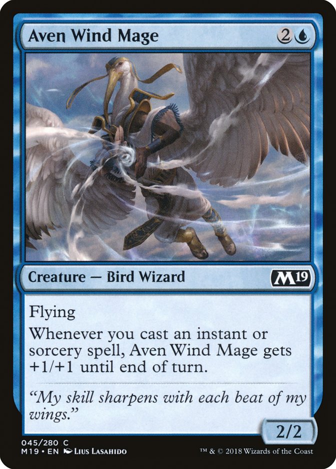 Aven Wind Mage - (Foil): Core Set 2019