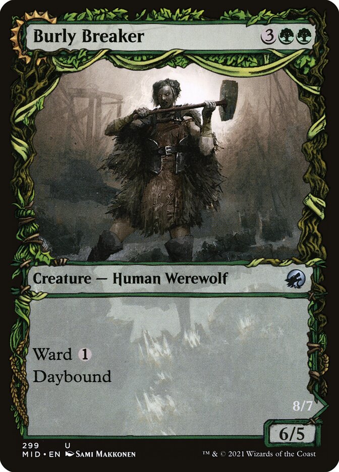 Burly Breaker // Dire-Strain Demolisher (Showcase): Innistrad: Midnight Hunt