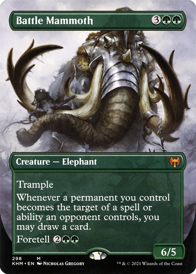 Battle Mammoth (Borderless) - (Foil): Kaldheim