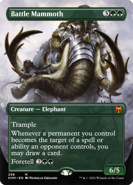 Battle Mammoth (Borderless) - (Foil): Kaldheim