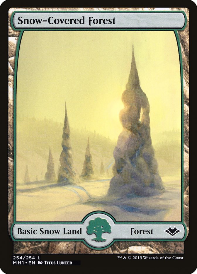 Snow-Covered Forest (#254) (Full Art): Modern Horizons
