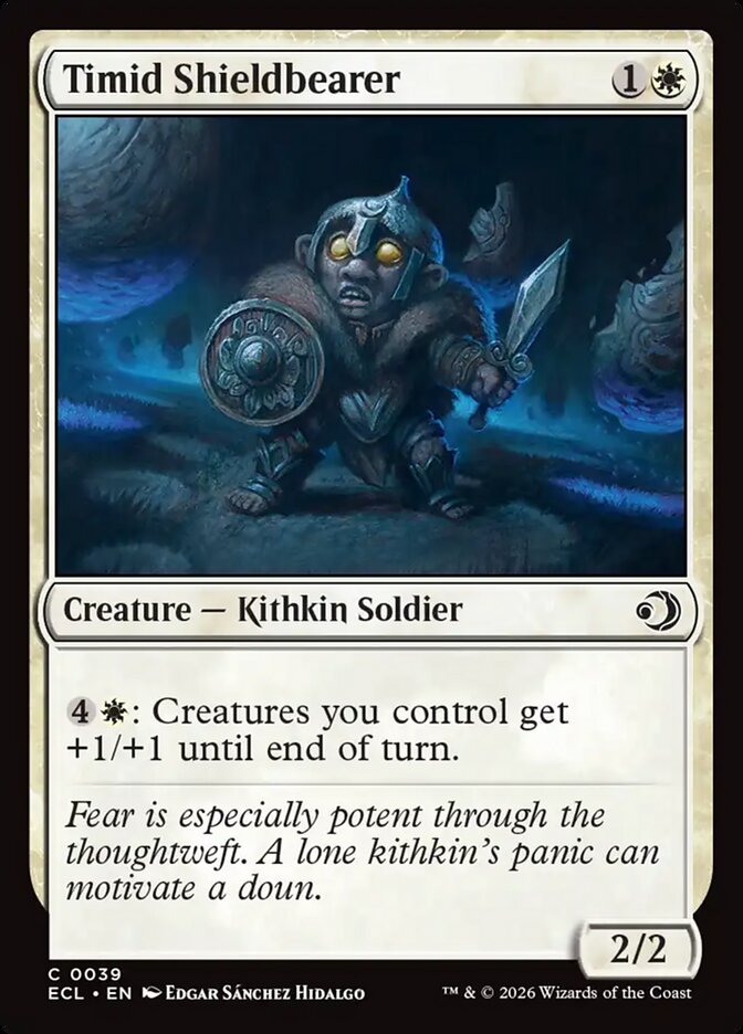 Timid Shieldbearer - (Foil): Lorwyn Eclipsed