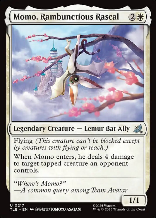 Momo, Rambunctious Rascal (#217) - (Foil): Avatar: The Last Airbender Eternal