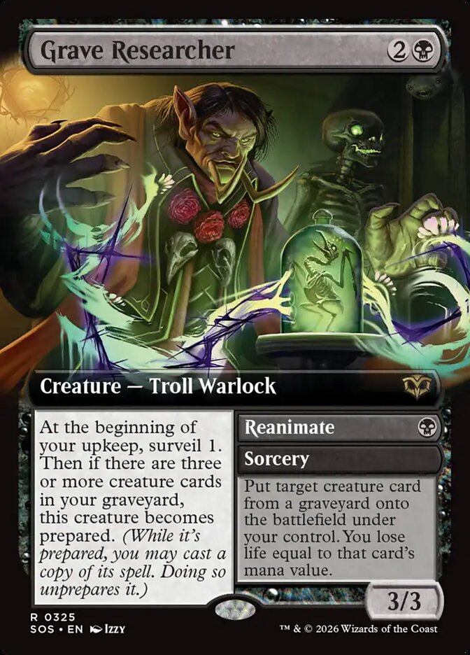 Grave Researcher // Reanimate - (Foil): Secrets of Strixhaven