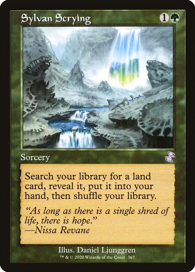 Sylvan Scrying (Retro Frame) - (Foil): Time Spiral Remastered