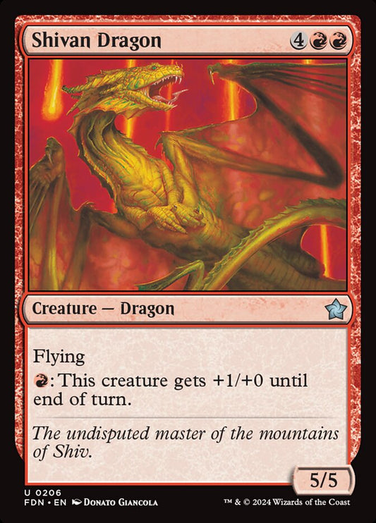 Shivan Dragon - (Foil): Foundations