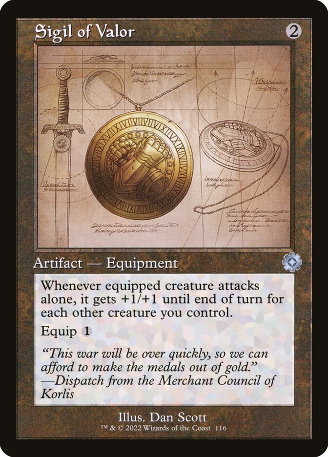 Sigil of Valor (#116) (Retro Frame) - (Foil): The Brothers' War Retro Artifacts