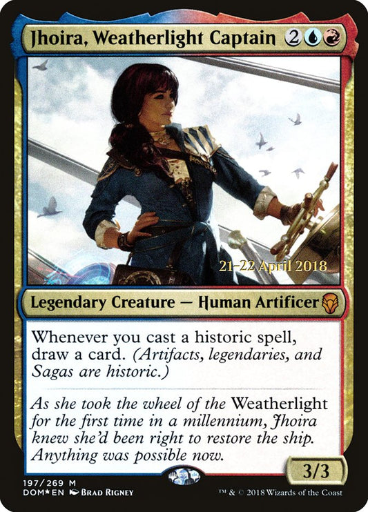 Jhoira, Weatherlight Captain (Prerelease) (Dominaria) - (Foil): Dominaria Promos