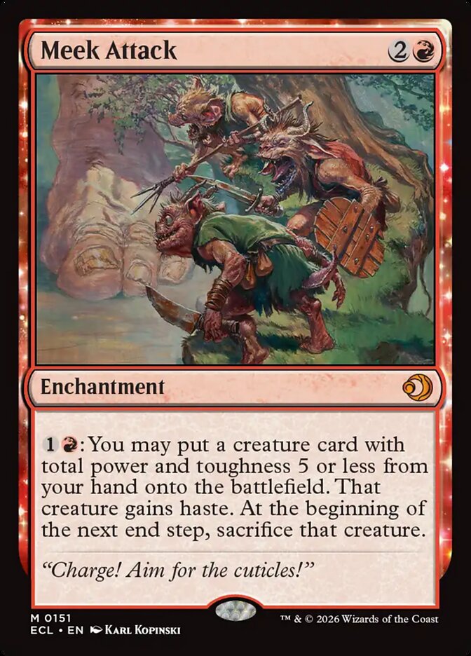 Meek Attack - (Foil): Lorwyn Eclipsed