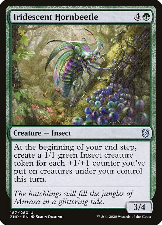 Iridescent Hornbeetle: Zendikar Rising