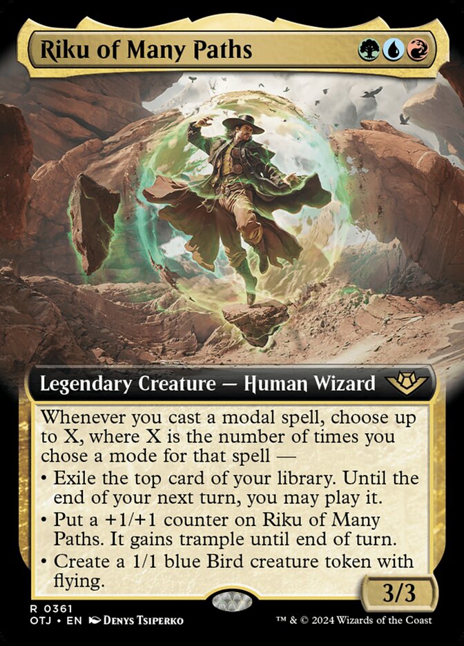 Riku of Many Paths (Extended Art) - (Foil): Outlaws of Thunder Junction