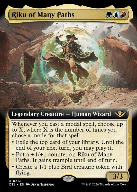 Riku of Many Paths (Extended Art) - (Foil): Outlaws of Thunder Junction