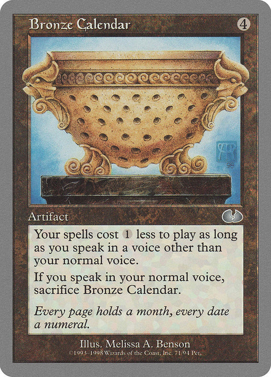Bronze Calendar: Unglued