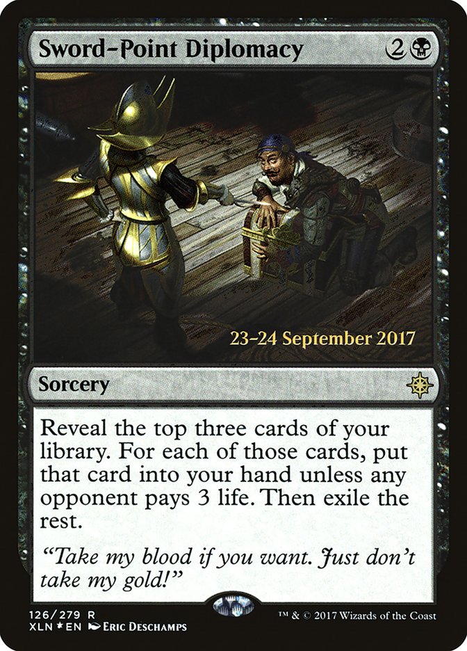 Sword-Point Diplomacy (Prerelease) (Ixalan) - (Foil): Ixalan Promos